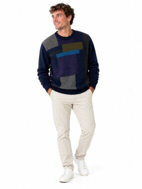 Cacharel Vintage Pure Virgin Wool Intarsia Sweater Men’s M